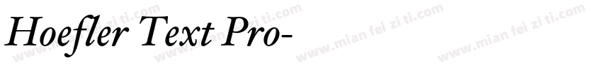 Hoefler Text Pro字体转换